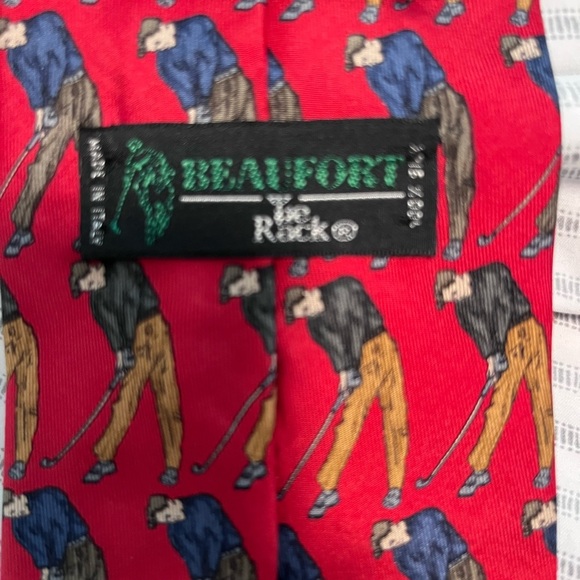 Golfer Men’s Silk Neck Tie - Picture 3 of 3